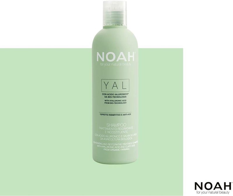Noah Yal Hydrating Shampoo with Hyaluronic Acid & Clary Sage - Organic, Sulfate-Free, Vegan, Volumizing & Anti-Frizz, 8.5 fl.oz - Image 3