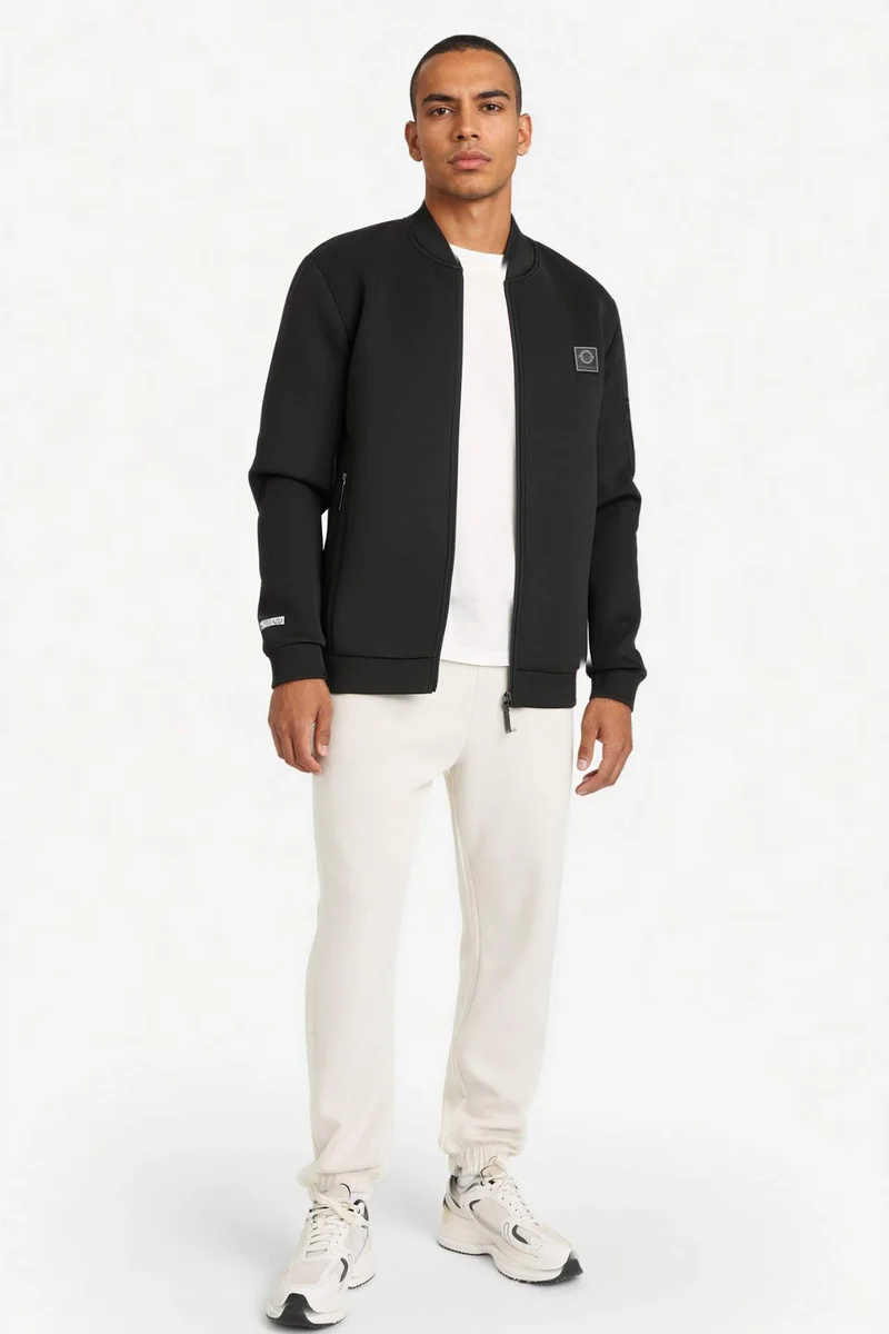 ديفاكتو Slim Fit College Collar Bomber Jacket
