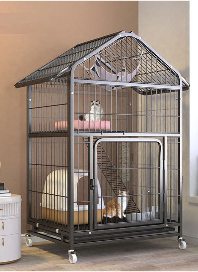 NKX Stackable Heavy Duty Luxury Foldable Pet Cage with Wheels and Door  - Image 1