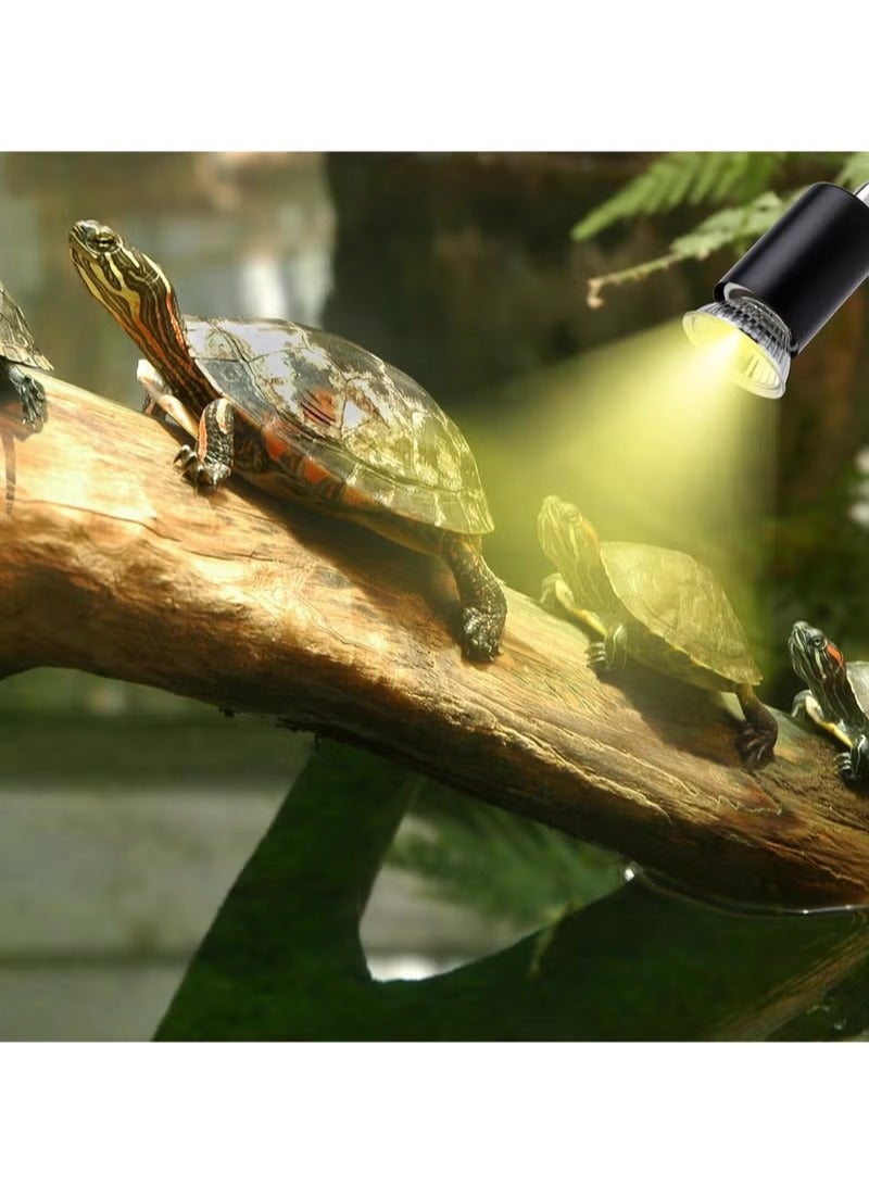 UVA UVB Tortoise Heat Lampmatch 50W70W Clamp on Reptile Heat Bulb 360 Adjustable Aquarium Heating Light E27 Clamp on Pet Heating Emitter for Reptiles Amphibians Lizards Turtle Snakes - Image 5