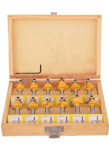 Mass Pro - Mass Pro 8MM Classic Router Bit Set Most Uses able In 12 Shapes Rotary Tool 8 mm - Image 1