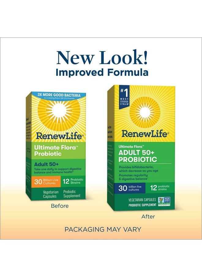 Renew Life - Adult Probiotics 50+ 30 Billion Cfu Guaranteed Probiotic Supplement For Digestive  Immune Health Shelf Stable Gluten Free Extra Care For Men  Women 90 Capsules - Image 1