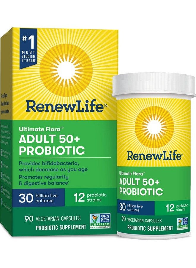 Renew Life - Adult Probiotics 50+ 30 Billion Cfu Guaranteed Probiotic Supplement For Digestive  Immune Health Shelf Stable Gluten Free Extra Care For Men  Women 90 Capsules - Image 1