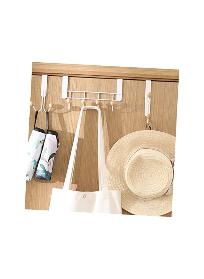 PROMASS Over The Door Hooks Hanger, No Assembly Required, Double Hooks and Beads Heavy Duty Organizer, Super Heavy Duty Metal Twin Hooks, Bathroom Accessories and Coat Towel Rack, 3 Pack White  - Image 2