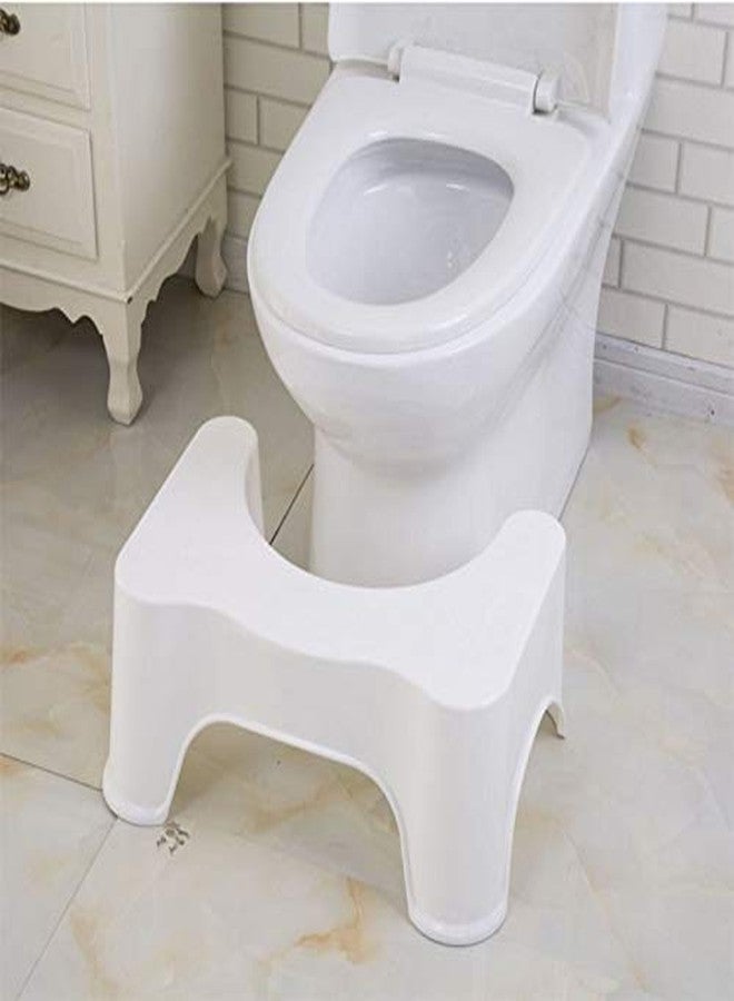 Sevia Perfect Posture Plastic Squat Potty Step Stool for Western Toilet, Comfortable Sturdy Piles Relief Aid Western Toilet/Potty Step/Footstool/Safety Squat Stool (White) - Image 1
