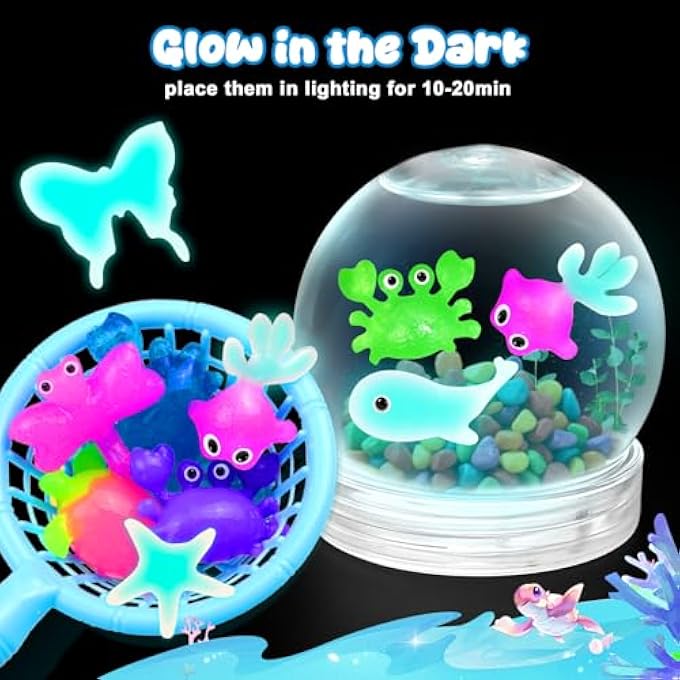 CL FUN Magic Gel Water Toy Elf: 20 Aqua Squishy Maker DIY Gels with 20 Fairy Animal Mold Kits - 3D Handmade Magical Jelly Pet Craft Set for Kids - Image 5