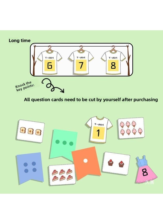 Generic - Kindergarten Class Number School District Adjacent District Corner Activity Games Homemade Children's Ring Creation Play Teaching Aids-Color:Number Of Neighbors-clothes - Image 1