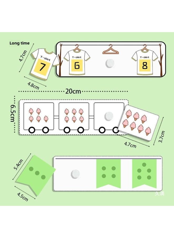 Generic - Kindergarten Class Number School District Adjacent District Corner Activity Games Homemade Children's Ring Creation Play Teaching Aids-Color:Number Of Neighbors-clothes - Image 1