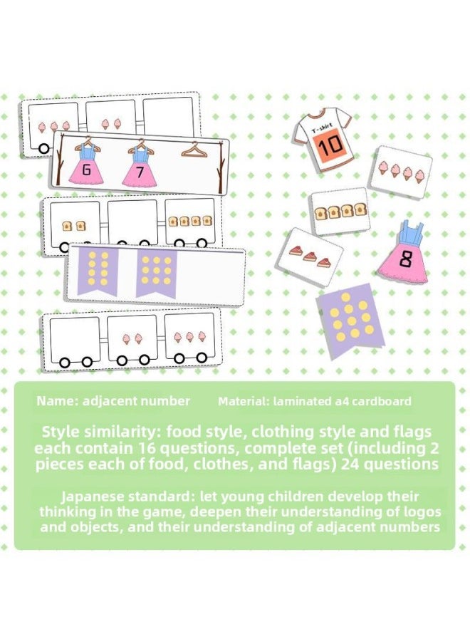 Generic - Kindergarten Class Number School District Adjacent District Corner Activity Games Homemade Children's Ring Creation Play Teaching Aids-Color:Number Of Neighbors-clothes - Image 1