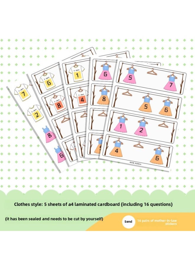 Generic - Kindergarten Class Number School District Adjacent District Corner Activity Games Homemade Children's Ring Creation Play Teaching Aids-Color:Number Of Neighbors-clothes - Image 1