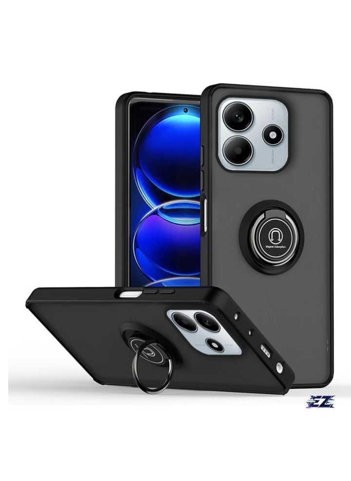 ELTRAZONE Xiaomi Redmi Note 14 5G Case Cover – Magnetic Car Mount Holder, Rotational Metal Ring Grip, Kickstand Feature, Shockproof TPU Bumper for Maximum Protection – Durable, Stylish Case for Redmi Note 14 5G - Image 1