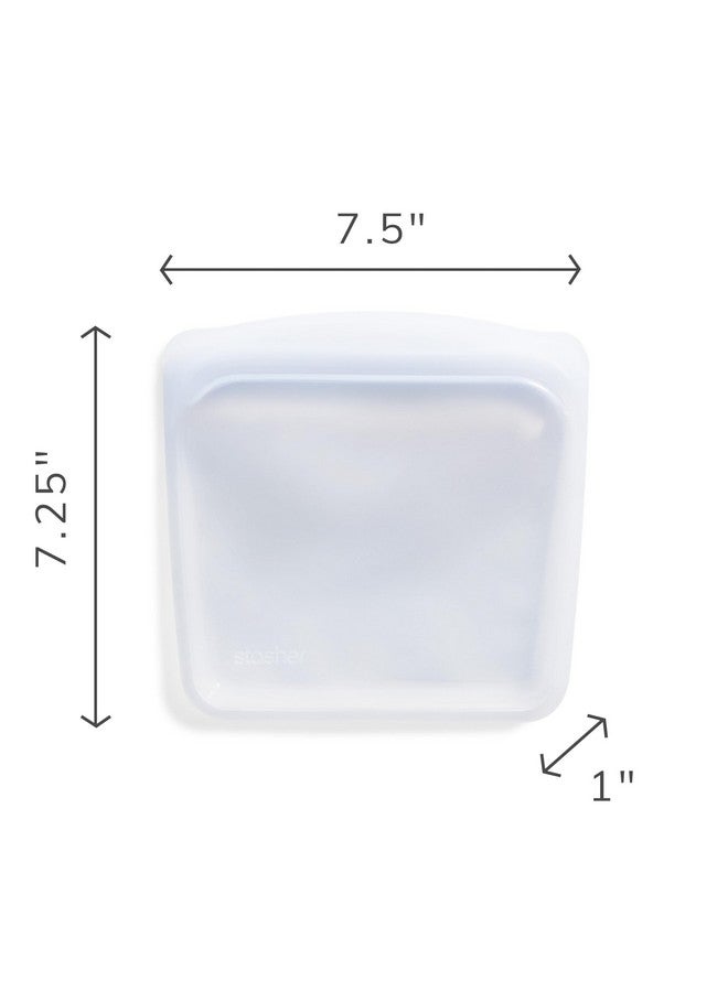 ستاشر حقيبة ساندويتشات فاخرة من السيليكون من ستاشر، قابلة لإعادة الاستخدام، بتصميم رينبو سبلاش | آمنة للاستخدام في الميكروويف، والطهي بالتفريغ، وغسالة الأطباق، والفرن، والمجمد | خالية من مادة BPA، ومقاومة للتسرب، وصديقة للبيئة، سعة 28 أونصة - Image 4