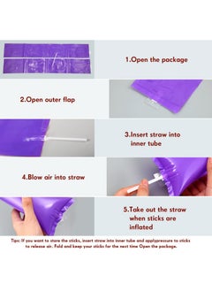 Civaner Civaner 48 Pcs Christmas Thunder Stick Team Spirit Boom Stick Cheering Stick Plastic Cheerleading Spirit Stick Clapper Inflatable Noise Maker Sports Supply(Purple)  - Image 4