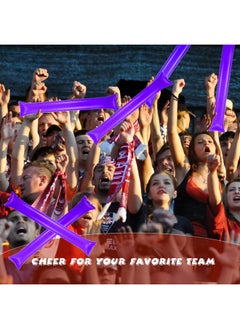 Civaner Civaner 48 Pcs Christmas Thunder Stick Team Spirit Boom Stick Cheering Stick Plastic Cheerleading Spirit Stick Clapper Inflatable Noise Maker Sports Supply(Purple)  - Image 5