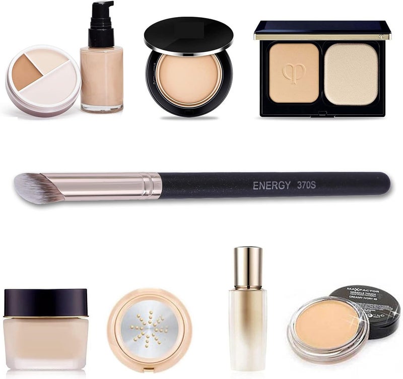 Energy Concealer Brush,Angled Under Eye Makeup Small Foundation Precision Face Blending Brush(370S Concealer Brush) - Image 3