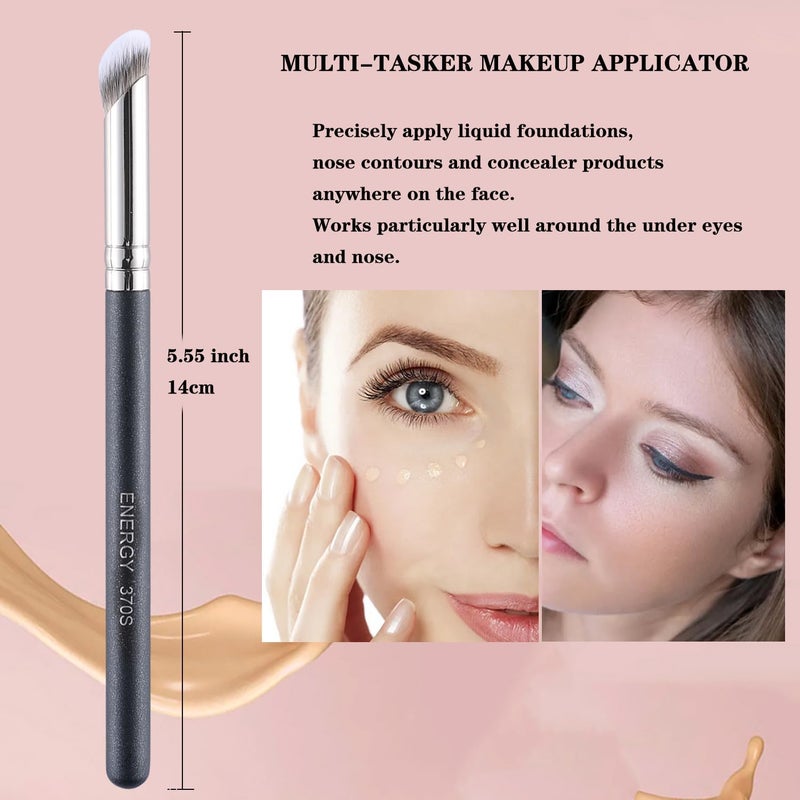 Energy Concealer Brush,Angled Under Eye Makeup Small Foundation Precision Face Blending Brush(370S Concealer Brush) - Image 1