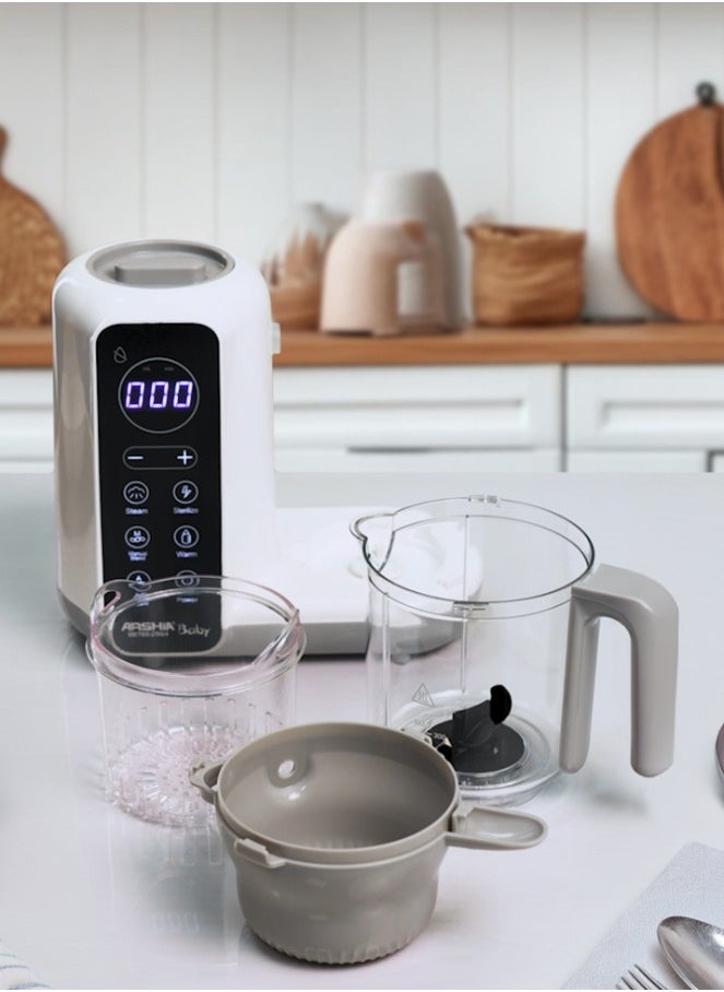 Arshia - Arshia 7-in-1 Baby Food Processor, Steamer, and Blender with Powerful 450-Watt Motor - Image 1