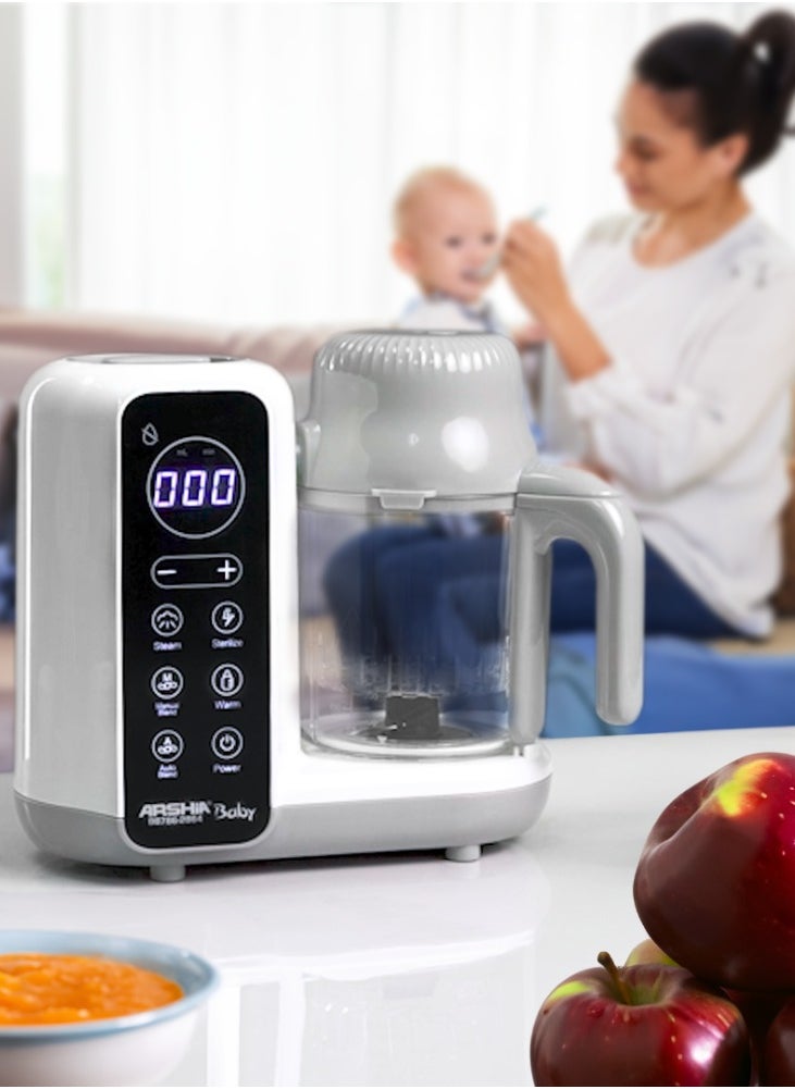 Arshia - Arshia 7-in-1 Baby Food Processor, Steamer, and Blender with Powerful 450-Watt Motor - Image 1