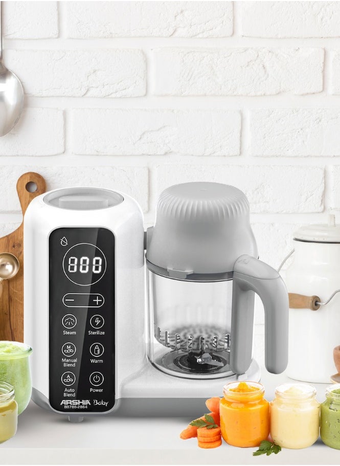 Arshia - Arshia 7-in-1 Baby Food Processor, Steamer, and Blender with Powerful 450-Watt Motor - Image 1