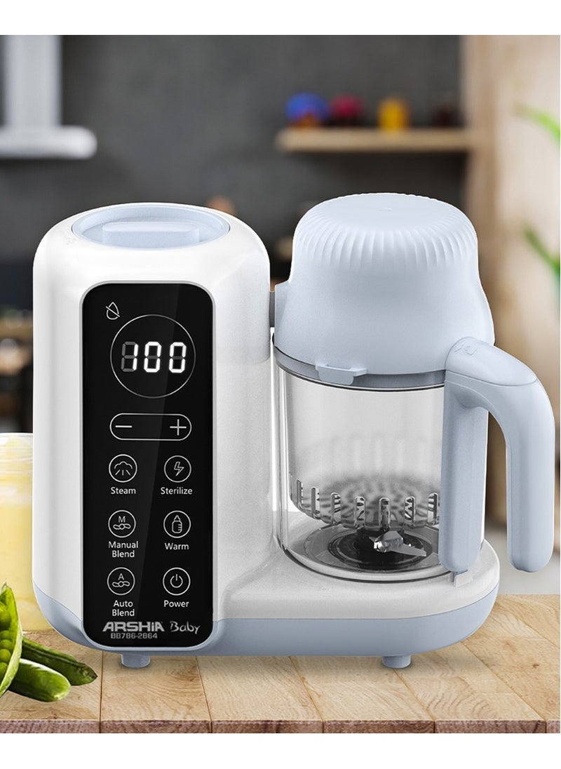 Arshia - Arshia 7-in-1 Baby Food Processor, Steamer, and Blender with Powerful 450-Watt Motor - Image 1