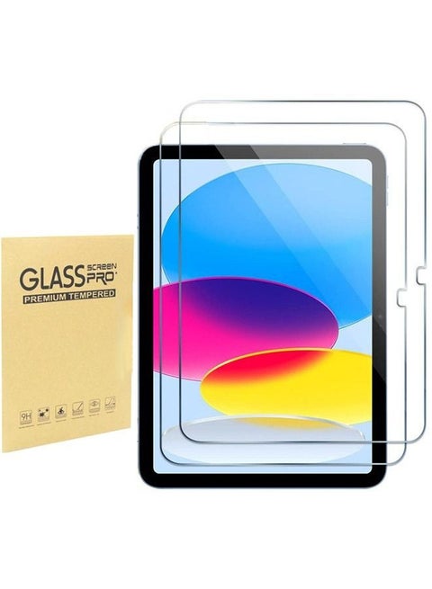 2 جهاز iPad 10.9 الجيل العاشر 2022 / iPad (A16) الجيل الحادي عشر 11 بوصة الجيل العاشر 2025 شاشة واقية لجهاز iPad 10 الجيل 10.9 بوصة حماية الشاشة 2022 شفافة الإصدار