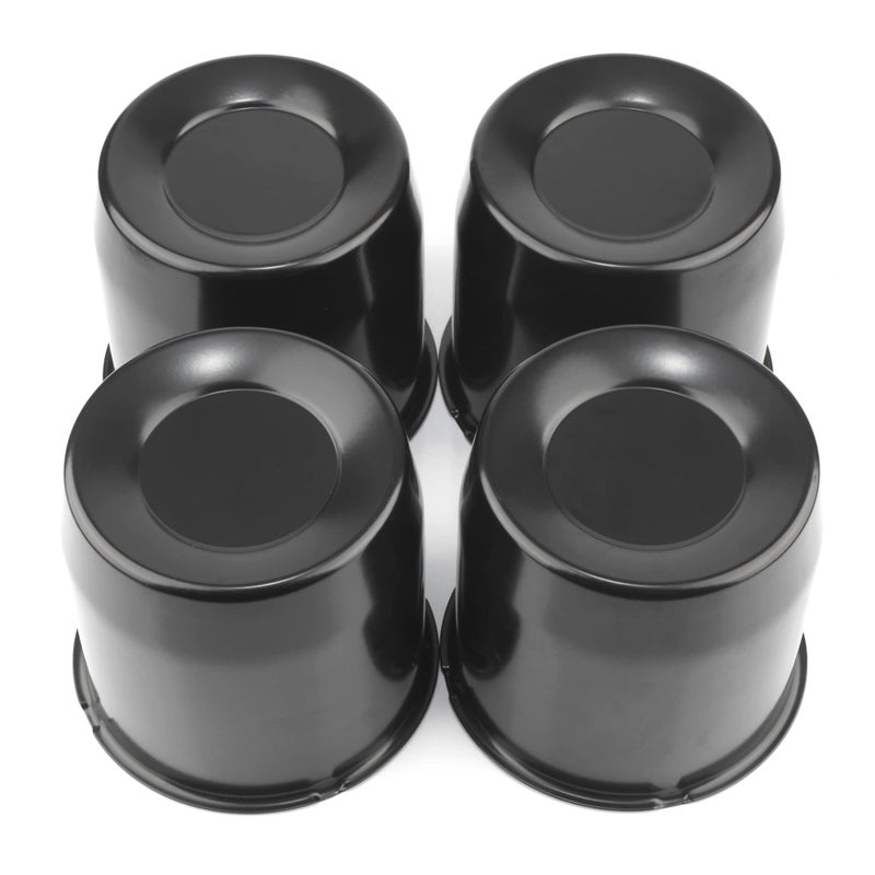 RTRHINOTUNING 4pcs 515in 130mm Wheel Center Caps Black Trailer Hub Caps for Trailer SUV Rims 5in Tall