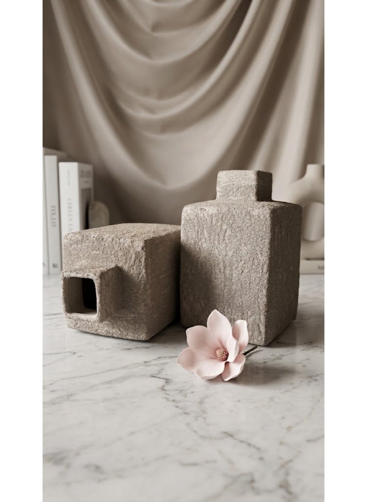 Modern Square Shaped Home Decor Vase - Image 1
