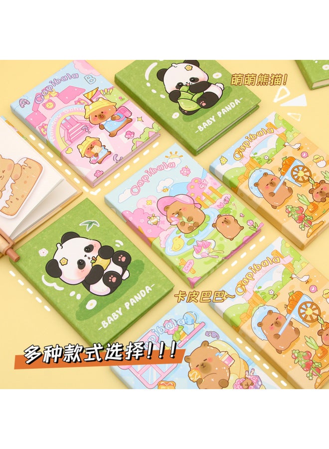 HELPS Capibala Student Cute A7 Pocket Book Cartoon Capybara High-value Notebook Portable Blank Diary Book - Image 4