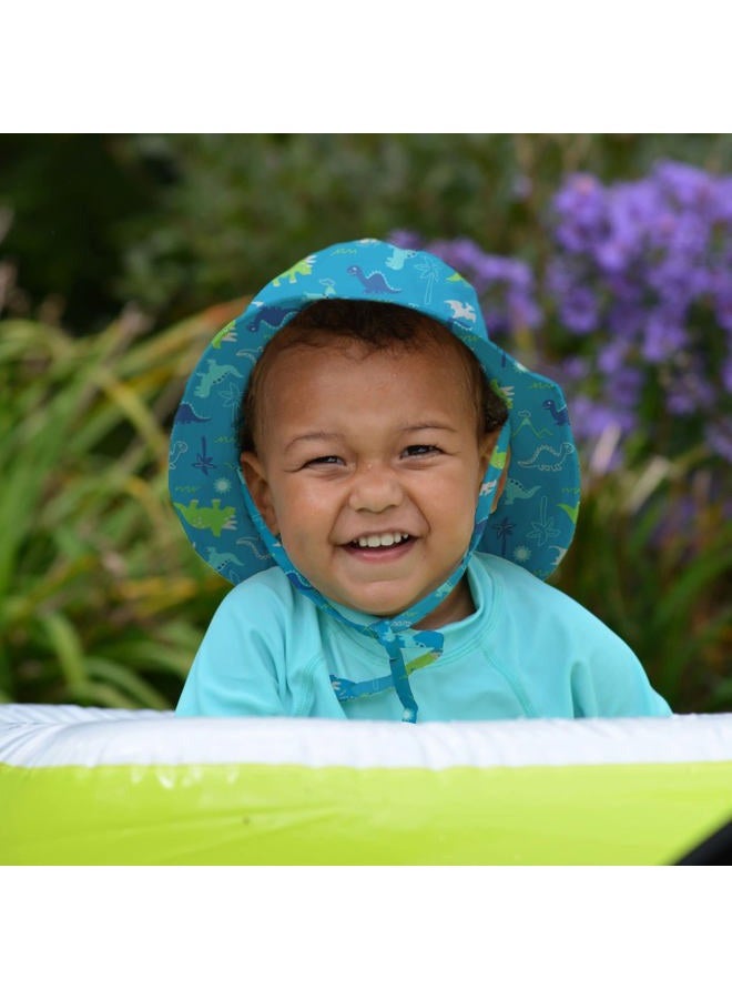 i play. green sprouts i play. Long Sleeve Rashguard Shirt | All-day UPF 50+ sun protection-wet or dry,Aqua Classic,12 months - Image 3