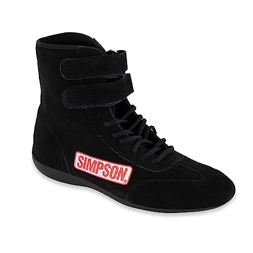 SIMPSON Racing 28120BK The Hightop Black Size 12 SFI Approved Driving Shoes - Image 1