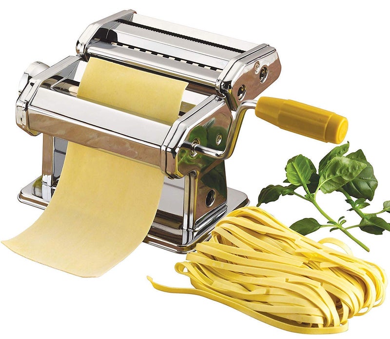 Antarkhoj Antarkhoj Pasta Maker Machine 150 Roller Pasta Maker 9 Adjustable Thickness Settings 2in1 Noodles Maker with Rollers and Cutter Perfect for SpaghettiFettuccini Lasagna or Dumpling Skins  - Image 1