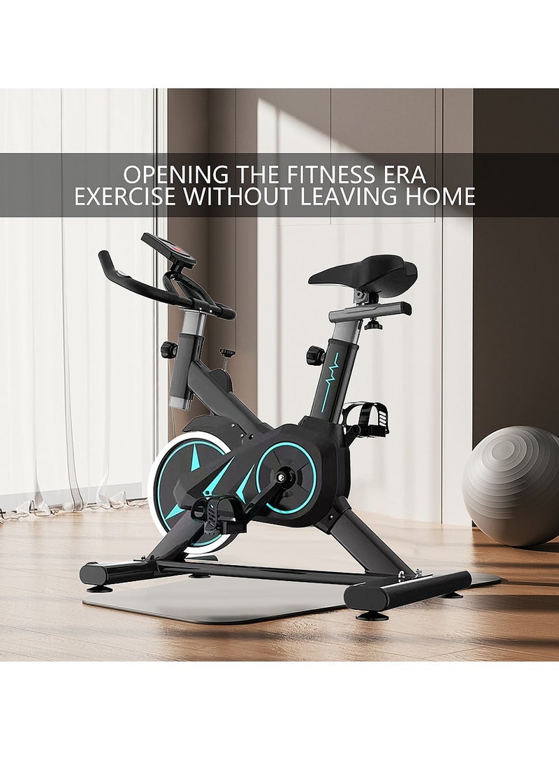 Generic Stationary Bikes for Home Gym Exercise Bike with Height Adjustable Seat and LCD Display Heart Rate Monitor 220 Pounds Capacity Indoor Cycling Bike for Home with Holder  - Image 2