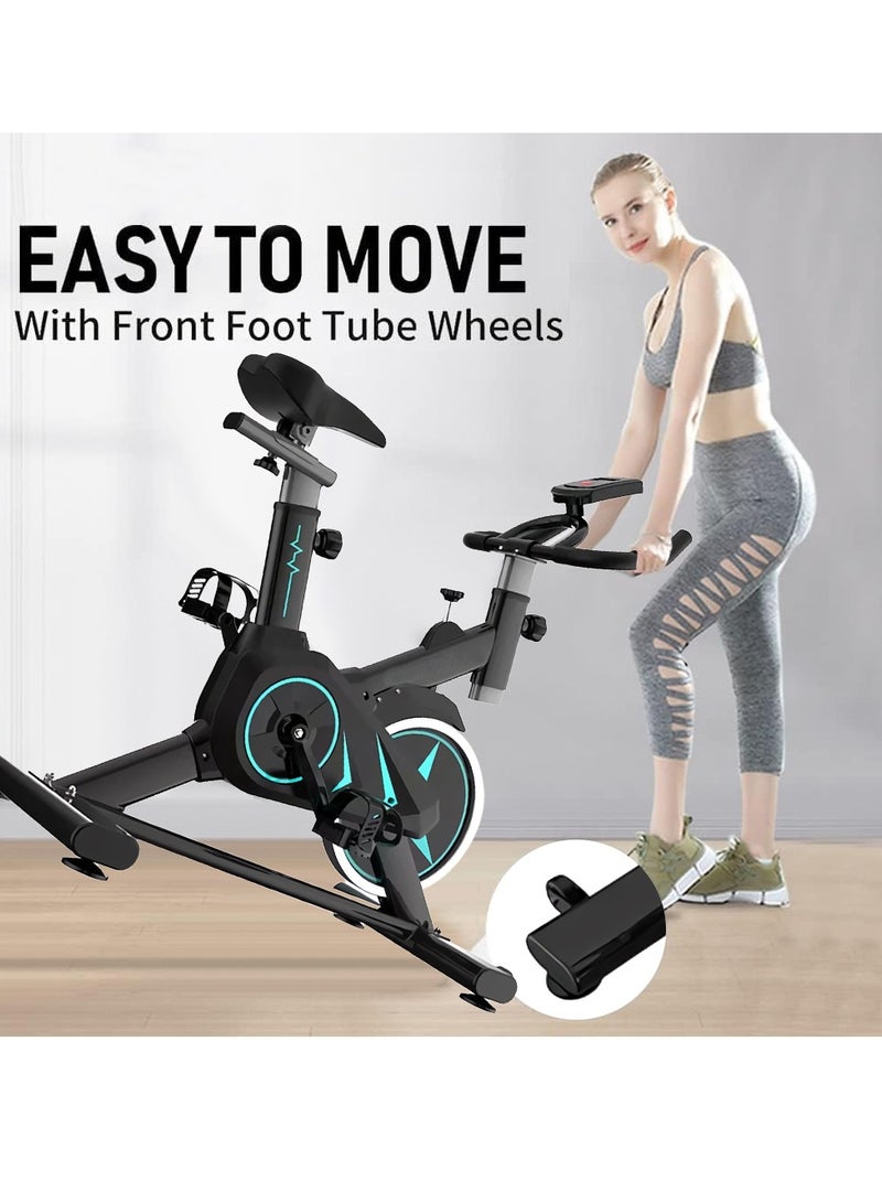 Generic Stationary Bikes for Home Gym Exercise Bike with Height Adjustable Seat and LCD Display Heart Rate Monitor 220 Pounds Capacity Indoor Cycling Bike for Home with Holder  - Image 3