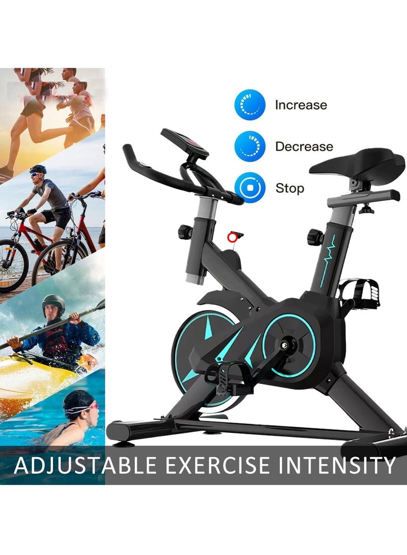 Generic Stationary Bikes for Home Gym Exercise Bike with Height Adjustable Seat and LCD Display Heart Rate Monitor 220 Pounds Capacity Indoor Cycling Bike for Home with Holder  - Image 5