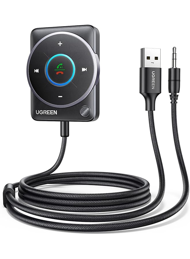 Ugreen Bluetooth Receiver 5.4, Plug&Play Bluetooth Adapter For Car Tv Audio Dongle Adapter For Hands Free Calls Music For Car Speaker Stereo/Home Stereo - Image 1