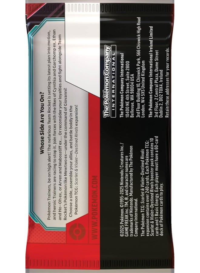 Pokemon Pokémon TCG Scarlet & Violet—Destined Rivals Booster Pack, 10 Trading Cards, Random Assorted Pack Artwork, Collectible Card Game Expansion - Image 2