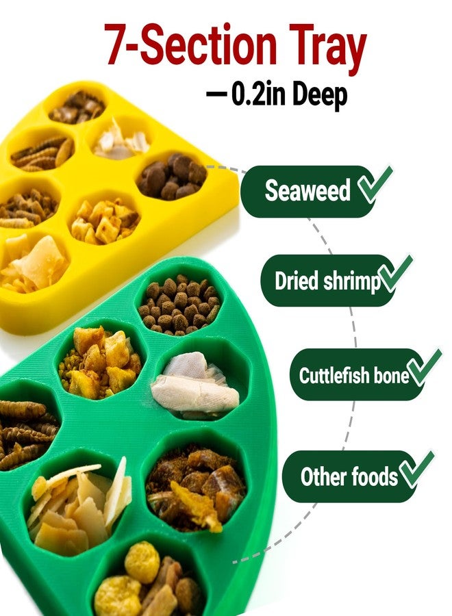 HERPDEN 2pcs Hermit Crab Food Bowl, Corner Design, Space-Saving 7-Compartment Dishes for Reptile & Small Animal Tanks, Hermit Crab Accessories - Image 2