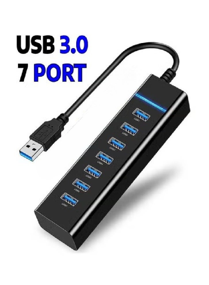 Hub (USB 3.0) With 7 Ports - For Charging And High-Speed Data Transfer Up To 5GBPS - Image 1