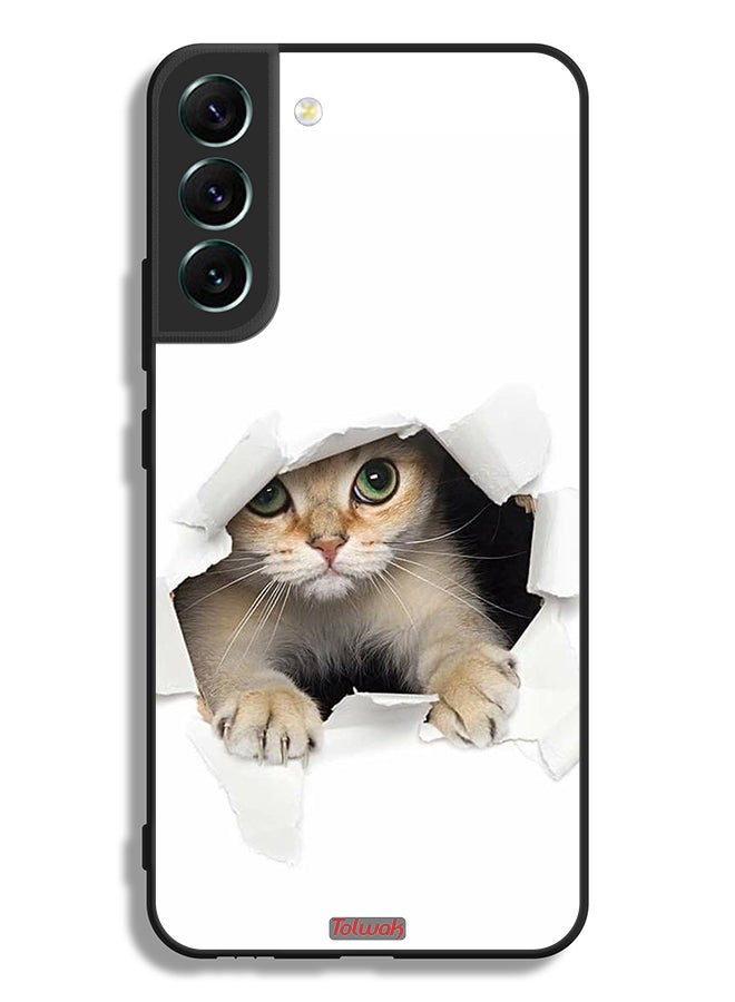 Tolwak Samsung Galaxy S22 Plus 5G Protective Case Cover Cat Appearing - Image 3