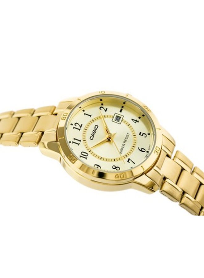 كاسيو ساعة يد بعقارب رسمية ومقاومة للماء طراز LTP-V004G-9B نساء - Image 4