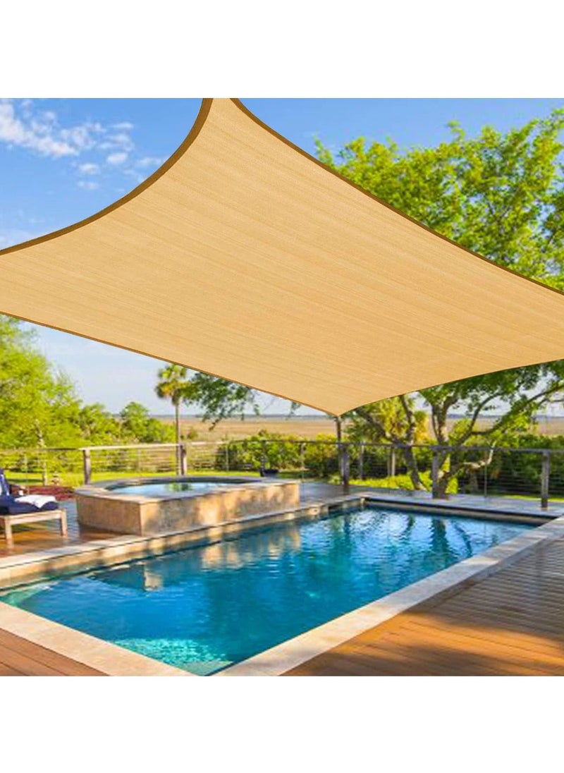 HOME TASTE Sun Shade Sail – 4 x 6 Meter – 95% UV Block Waterproof Canopy for Patio, Garden, Balcony, or Carport – 185GSM Fabric with 41-Piece Installation Kit  - Image 3