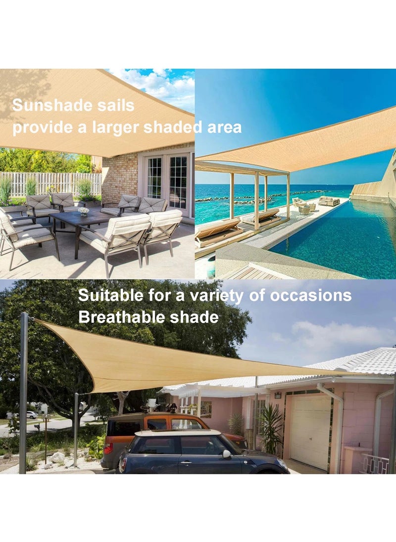HOME TASTE Sun Shade Sail – 4 x 6 Meter – 95% UV Block Waterproof Canopy for Patio, Garden, Balcony, or Carport – 185GSM Fabric with 41-Piece Installation Kit  - Image 5