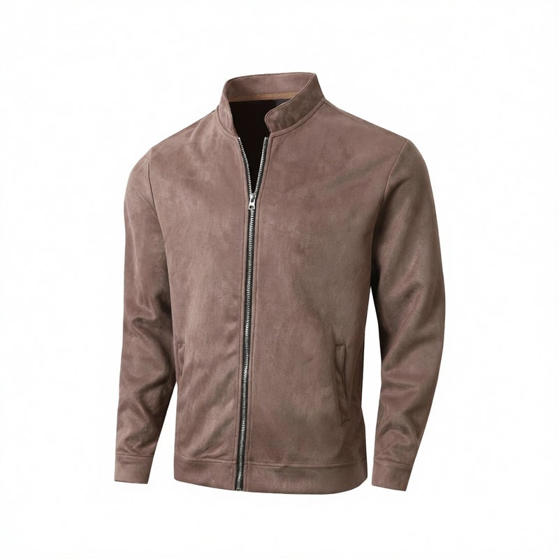 Men's Suede Jacket Casual Daily Wear Outerwear - Image 3