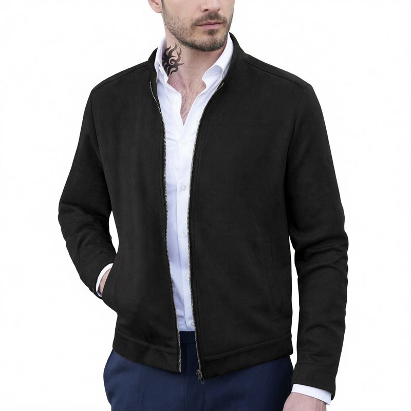 Men's Suede Jacket Casual Daily Wear Outerwear - Image 2