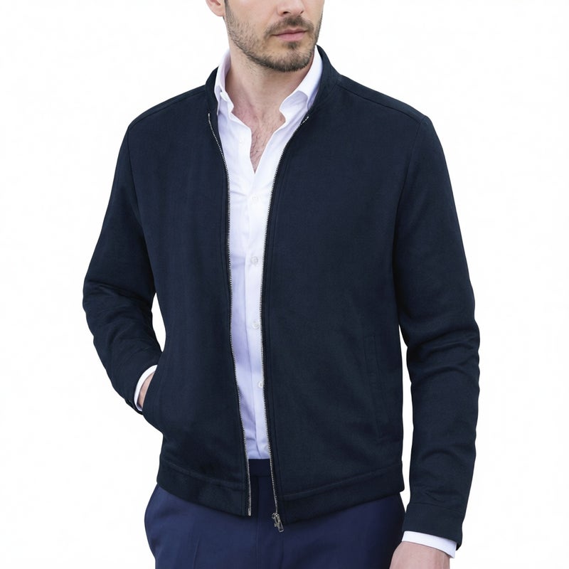 Men's Suede Jacket Casual Daily Wear Outerwear - Image 4