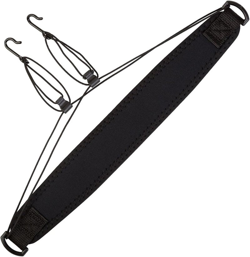 Neo Tech Classic 2 Hook Instrument Strap - Regular - Metal Open Hook Neck Strap for Alto Saxophone, Bass Clarinets, English Horns & More - Comfortable Neoprene Instrument Neck Strap - Black - Image 1