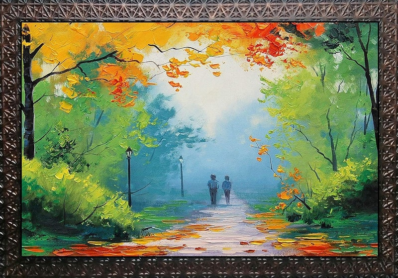 PARI ARTS PARI ARTS Beautiful Wall Painting Natural Art Special Effects Sparkle Lamination Framed Wall Paintings Home Decor Hotels Synthetic Solid Wooden Frame Size 56cm x 70cm ph0038 - Image 1