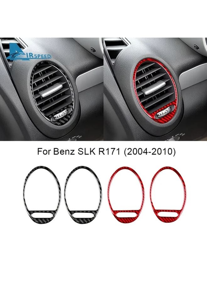 ملصقات فتحات تهوية من ألياف الكربون الحمراء لمرسيدس بنز SLK R171 2004-2010 - Image 1