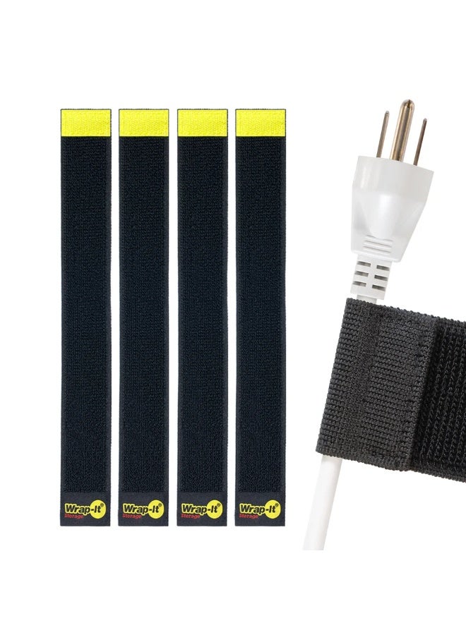 Wrap-It Storage Super-Stretch Selfie Straps Stay Attached To Cords Etc 4Pcs 12-Inch - Image 2