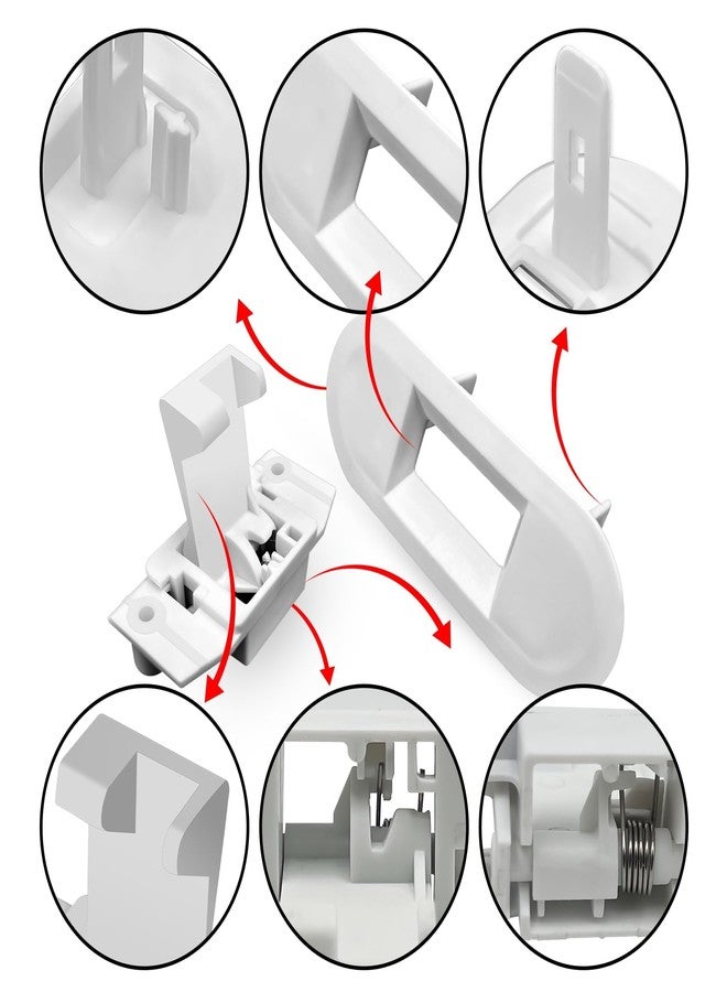 HPUY WH01X27954 Washer Lid Lock Switch,WH02X24399 Washer Lid Lock Striker and WH01X24381 Washer Lid Lock Bezel Compatible for Ge Washer Lid Lock Switch Replacement Parts - Image 3